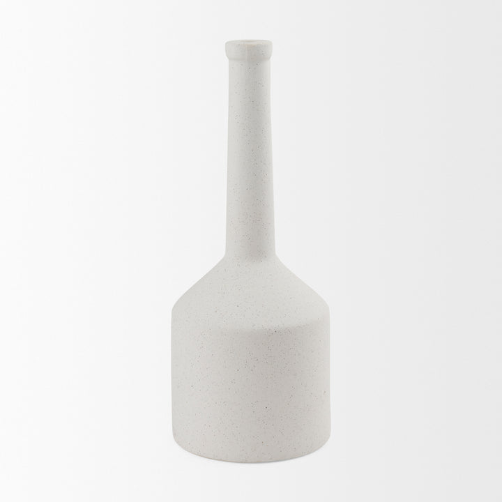 Burton 17.1H Large White Ceramic Jug Vase Decor Mercana