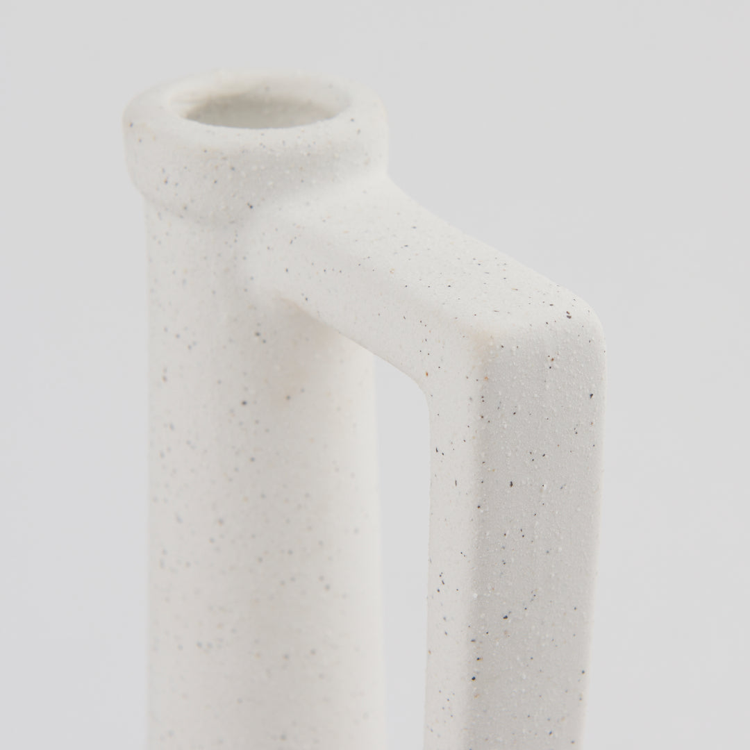 Burton 17.1H Large White Ceramic Jug Vase Decor Mercana