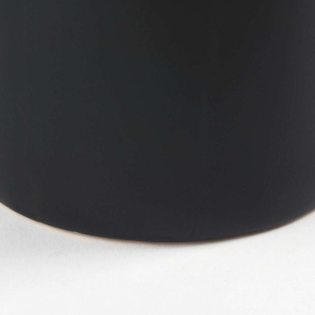 Burton 14.2H Medium Matte Black Ceramic Jug Vase Decor Mercana