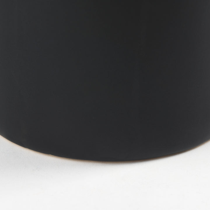 Burton 14.2H Medium Matte Black Ceramic Jug Vase Decor Mercana