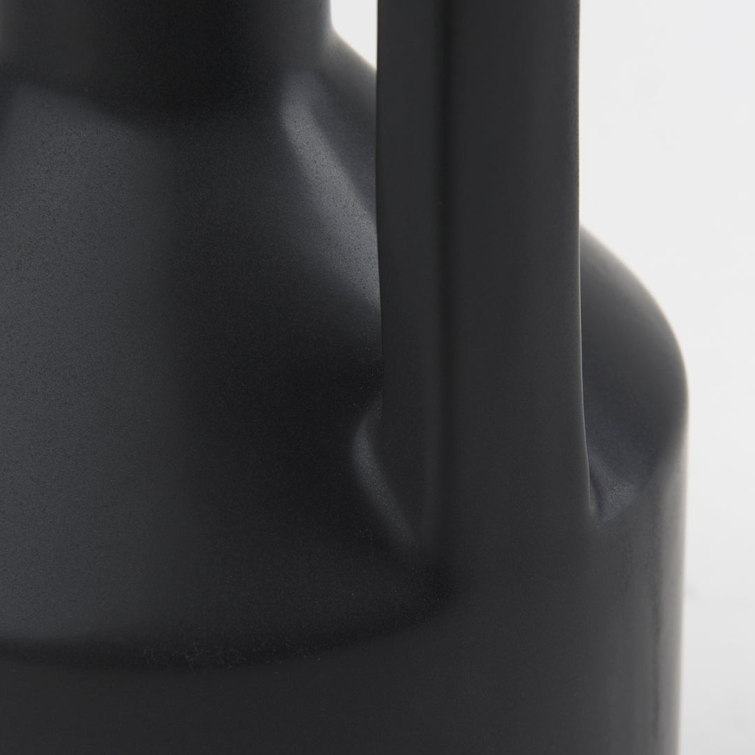 Burton 17.1H Large Matte Black Ceramic Jug Vase Decor Mercana