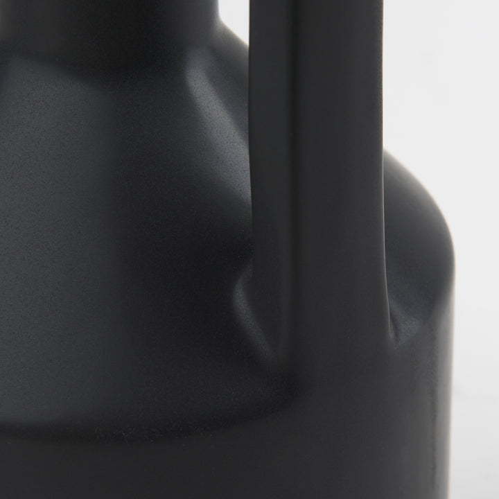 Burton 17.1H Large Matte Black Ceramic Jug Vase Decor Mercana