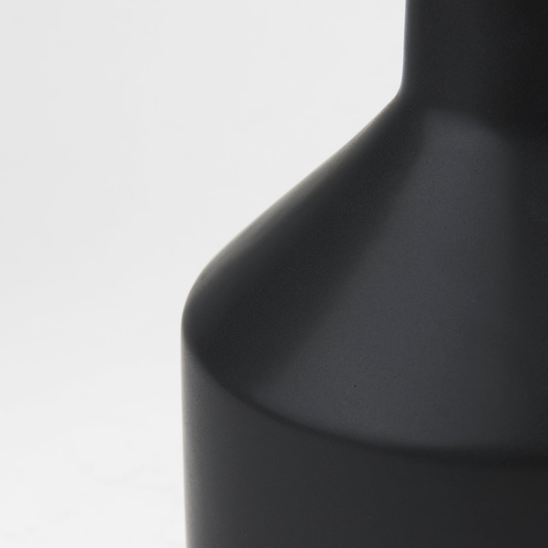 Burton 17.1H Large Matte Black Ceramic Jug Vase Decor Mercana