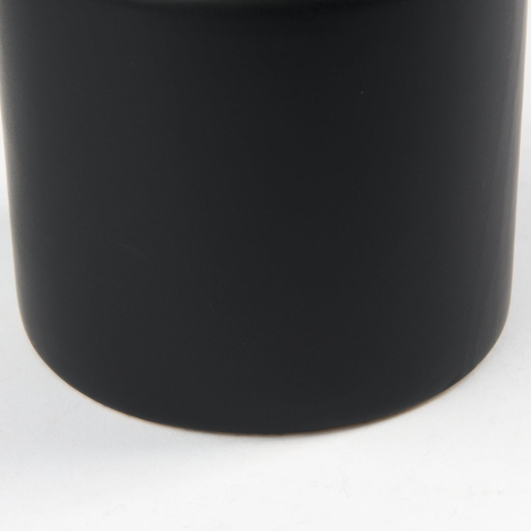 Burton 17.1H Large Matte Black Ceramic Jug Vase Decor Mercana