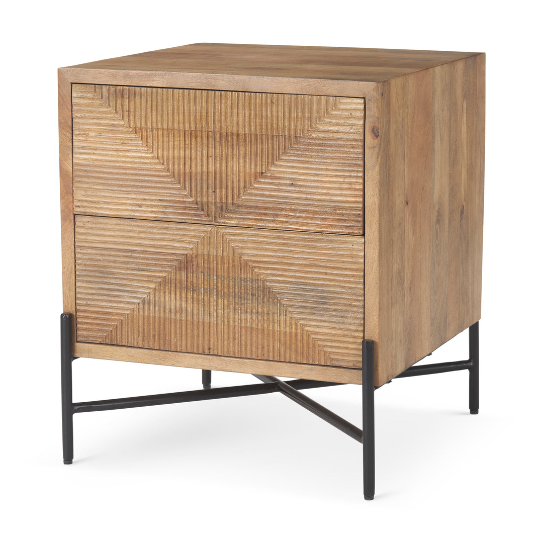 Cairo Wood 2 Drawer Accent table Living Room Mercana
