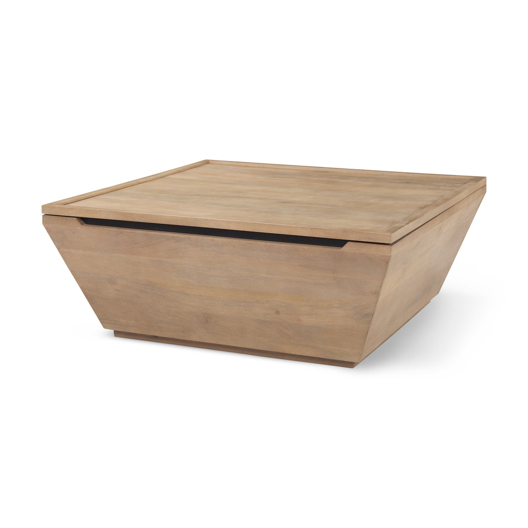 Wyatt Brown Wood Angular Coffee Table Living Room Mercana