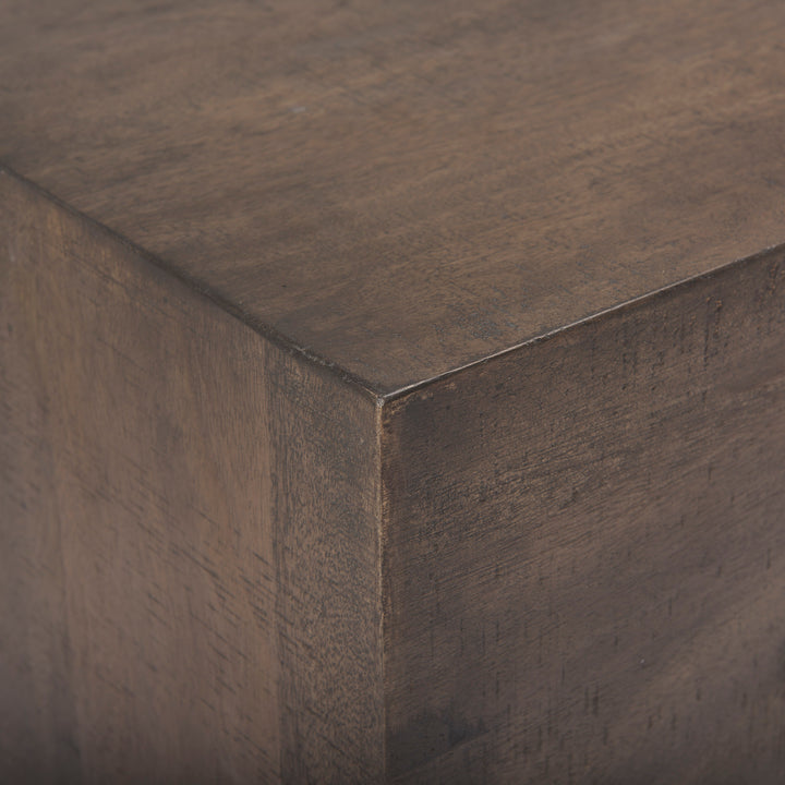 West Medium Brown Wooden Angled Coffee Table Living Room Mercana
