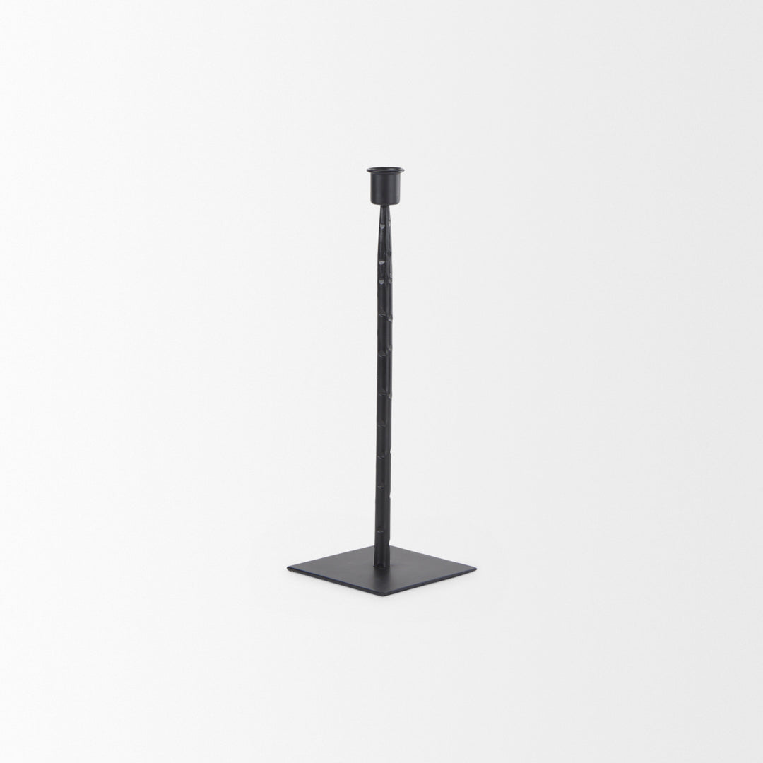 Porter Small Black Iron Candle Holder Decor Mercana