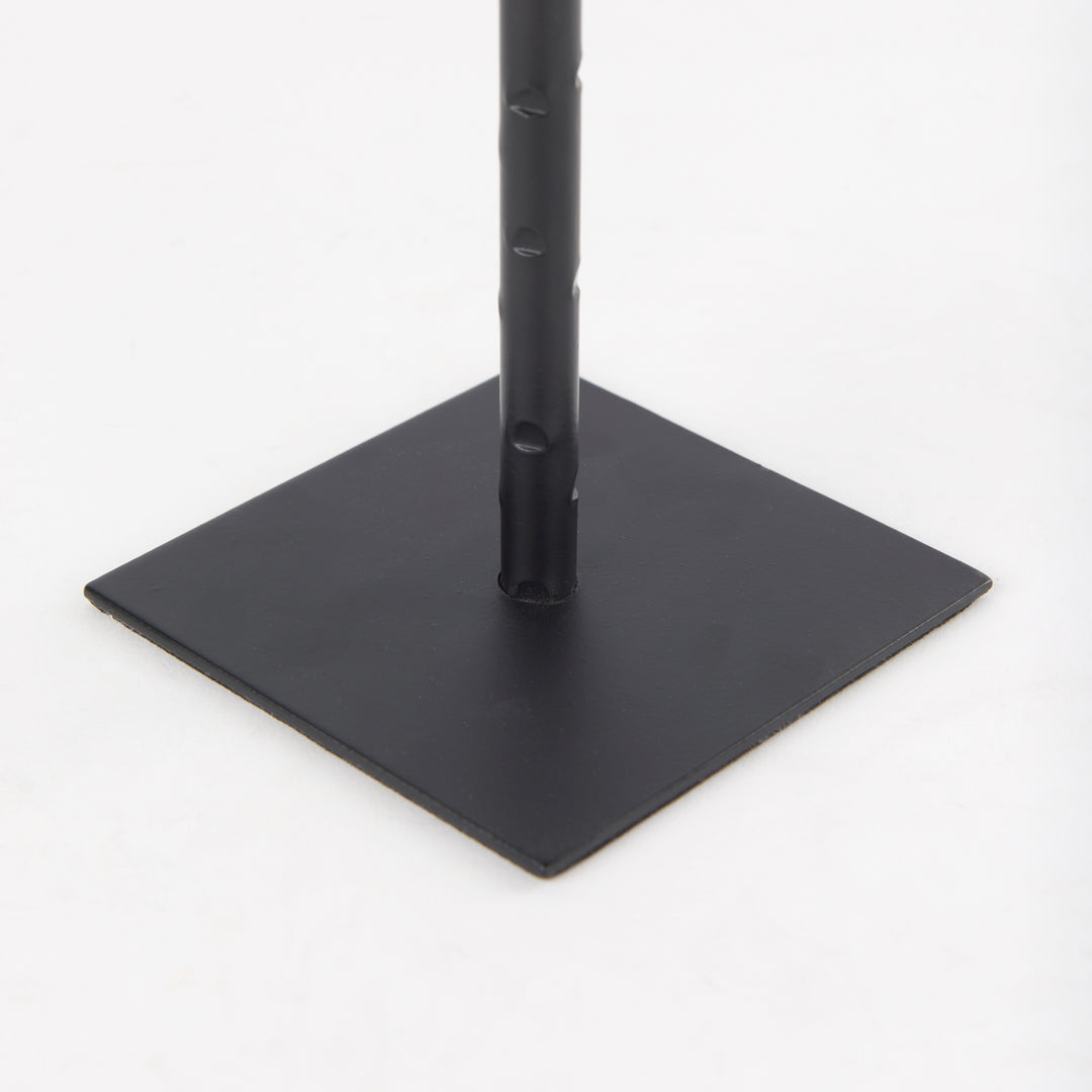 Porter Small Black Iron Candle Holder Decor Mercana