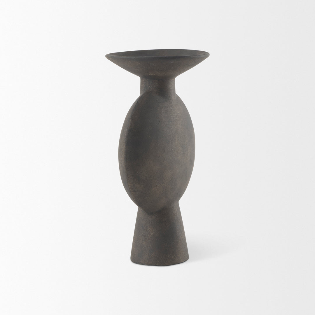 Kaz Earthy Brown Ceramic Vase Decor Mercana