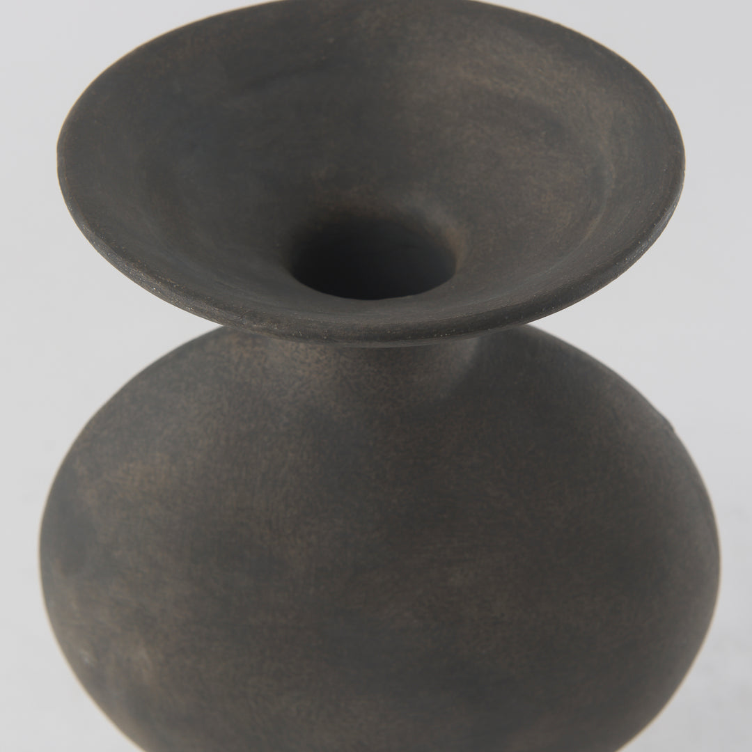 Kaz Earthy Brown Ceramic Vase Decor Mercana