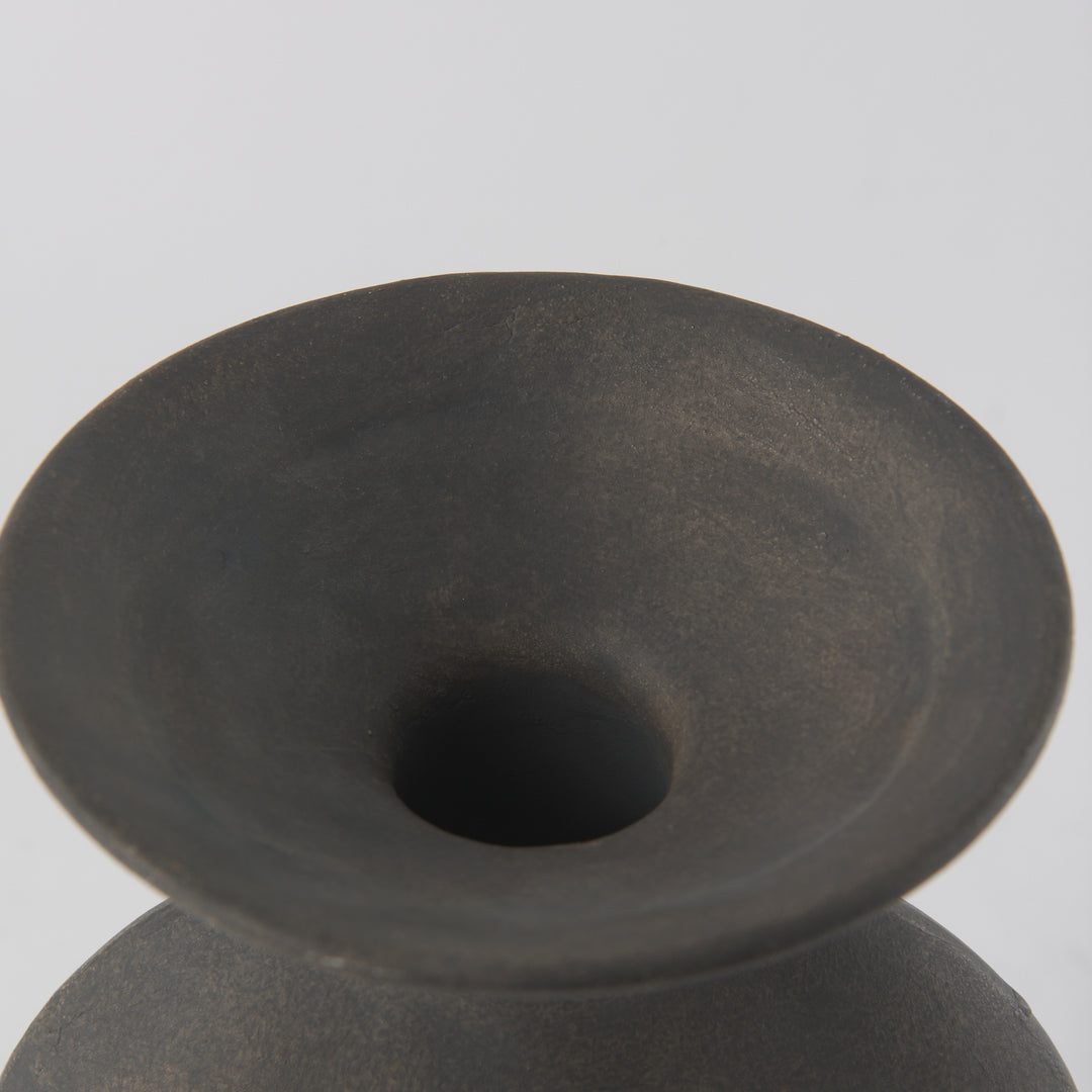 Kaz Earthy Brown Ceramic Vase Decor Mercana