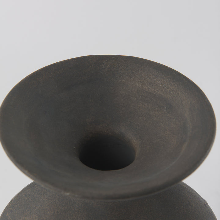 Kaz Earthy Brown Ceramic Vase Decor Mercana