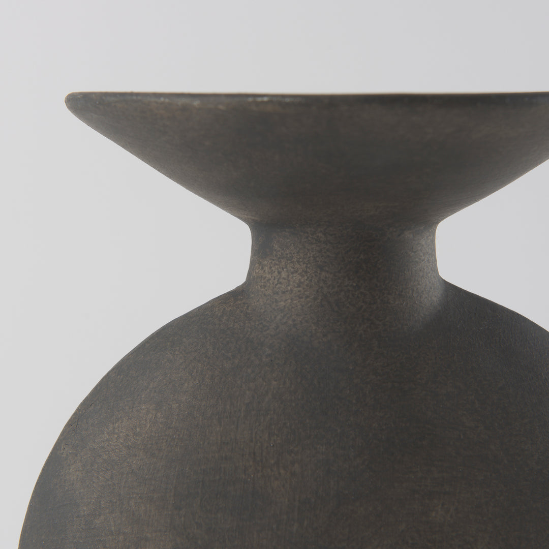 Kaz Earthy Brown Ceramic Vase Decor Mercana
