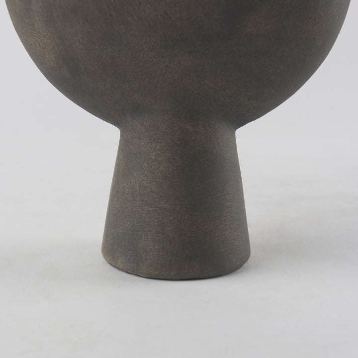 Kaz Earthy Brown Ceramic Vase Decor Mercana