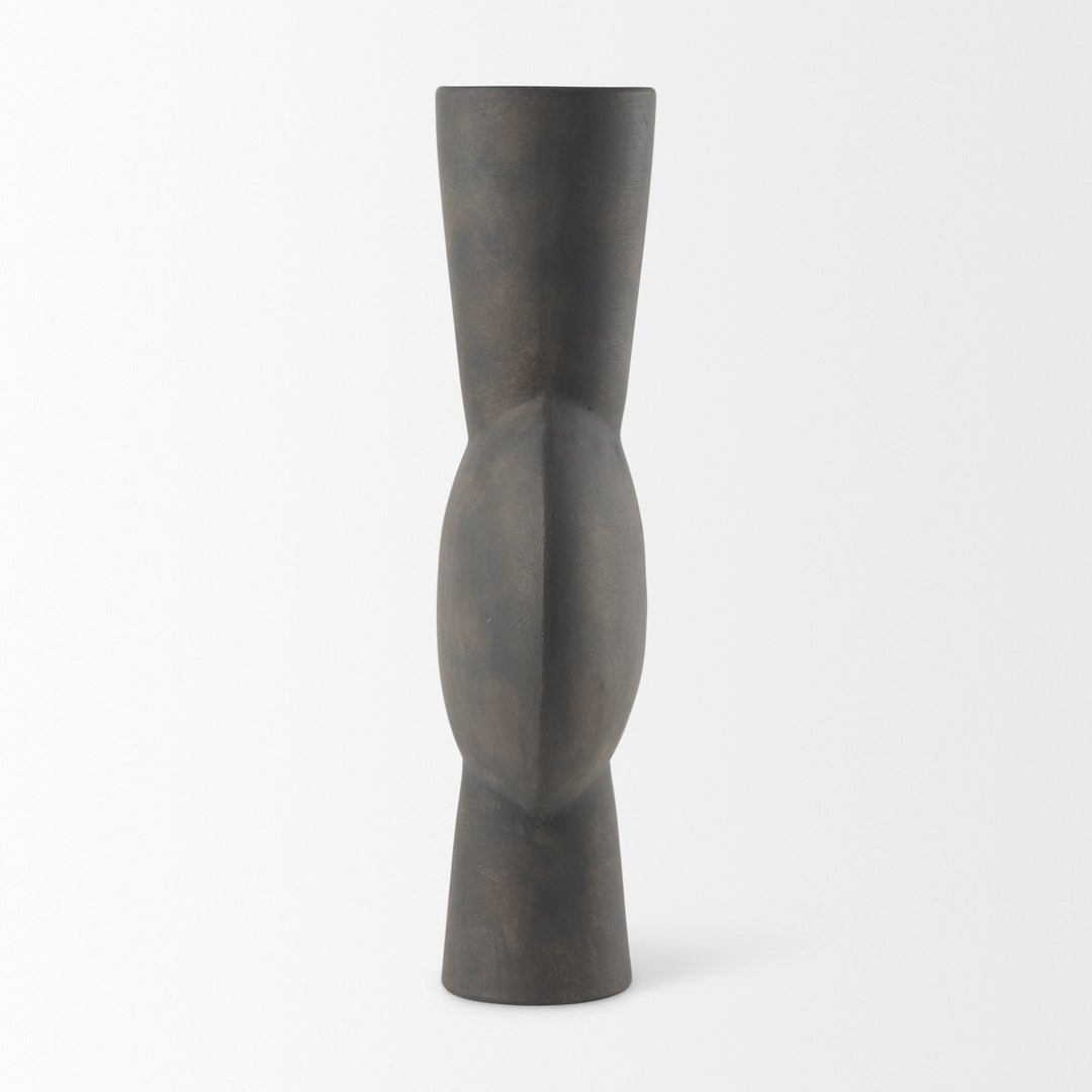 Kaz Earthy Brown Ceramic Vase Decor Mercana