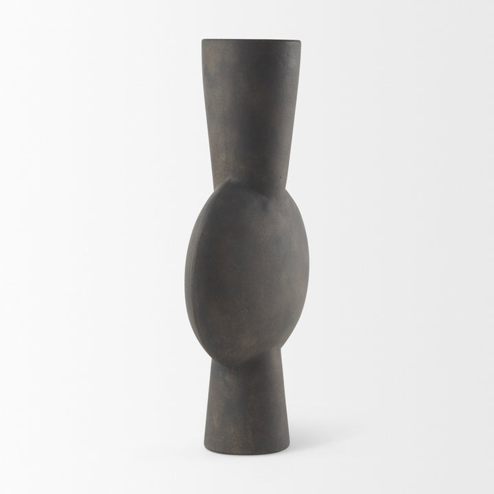 Kaz Earthy Brown Ceramic Vase Decor Mercana
