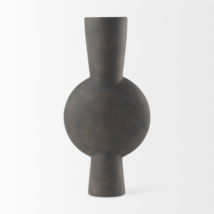 Kaz Earthy Brown Ceramic Vase Decor Mercana