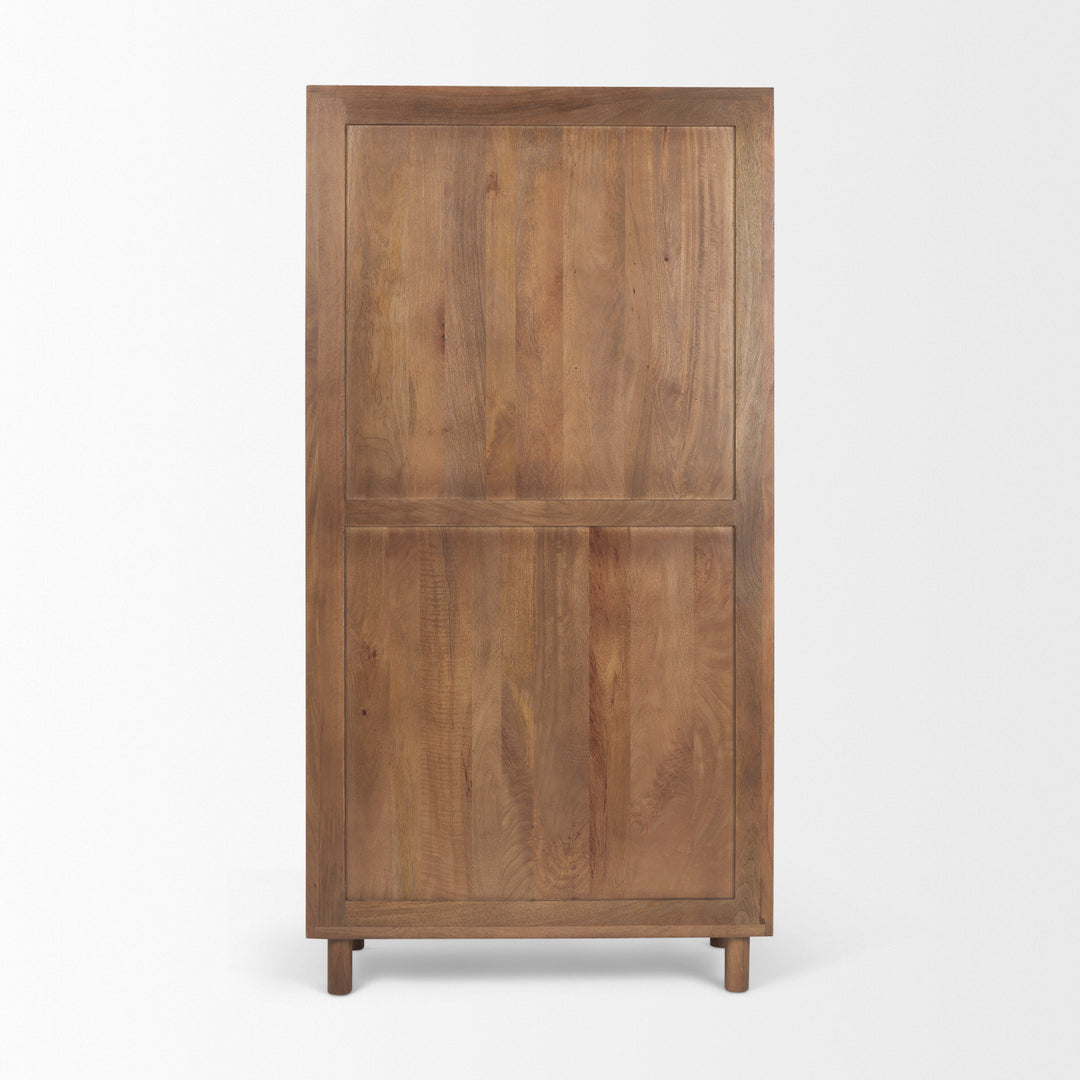 Astrid Medium Brown Solid Wood Armoire Bedroom Mercana