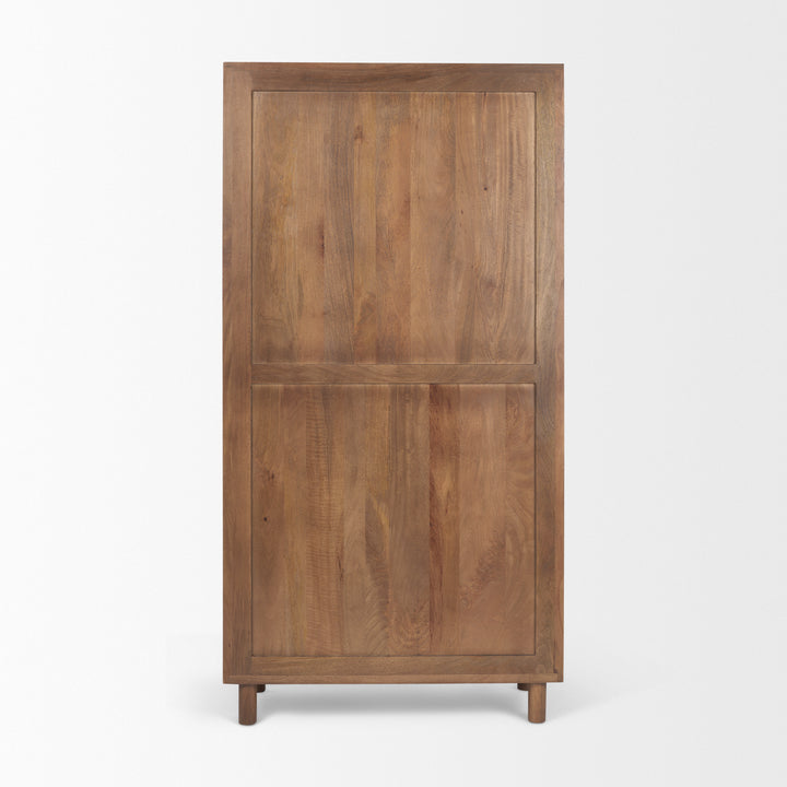 Astrid Medium Brown Solid Wood Armoire Bedroom Mercana