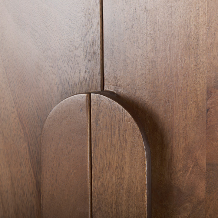 Astrid Medium Brown Solid Wood Armoire Bedroom Mercana