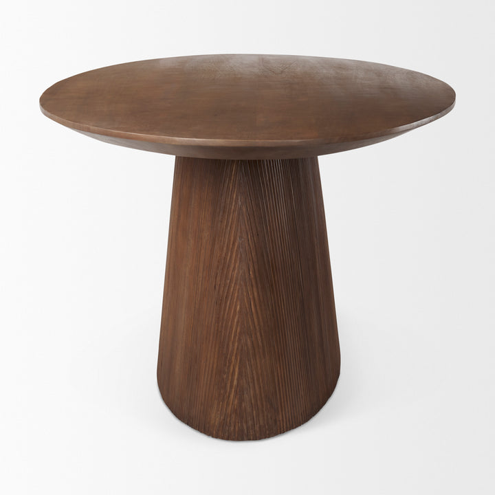 Lance 94"L x 50"W x30"H Medium Brown Solid Wood Oval Dining Table Dining Room Mercana