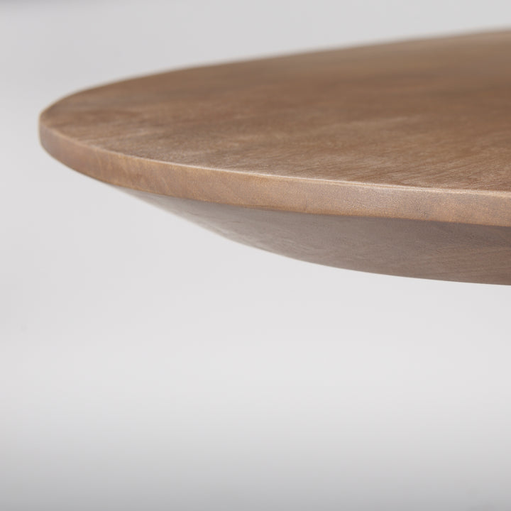 Lance 94"L x 50"W x30"H Medium Brown Solid Wood Oval Dining Table Dining Room Mercana