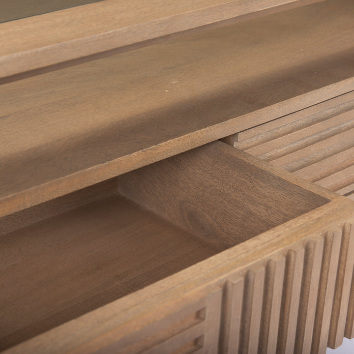 Sable Light Brown Wood Coffee Table Living Room Mercana