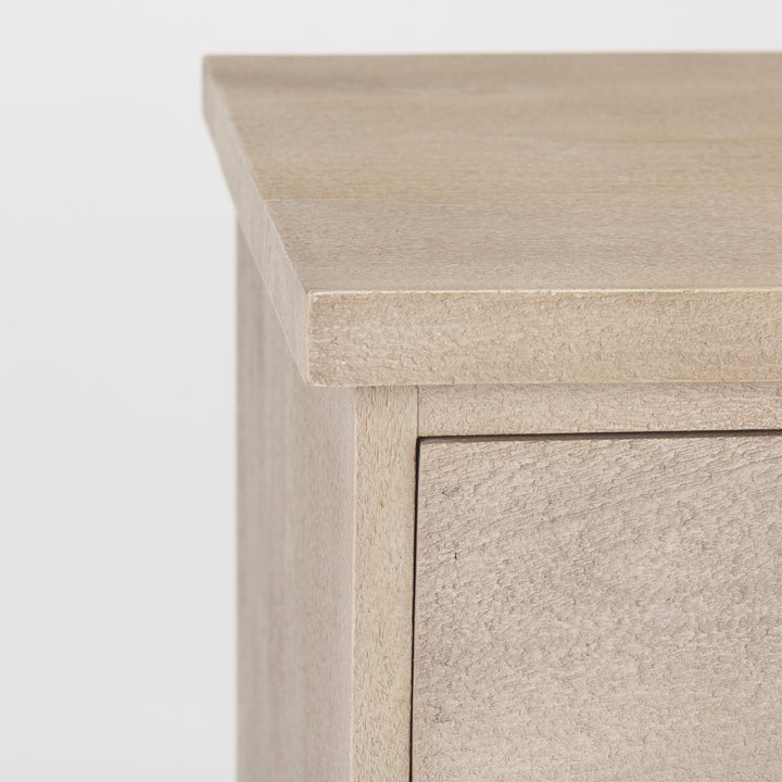 Braxton Beige Wood W/Black Accents 2 Door Accent Cabinet Decor Mercana