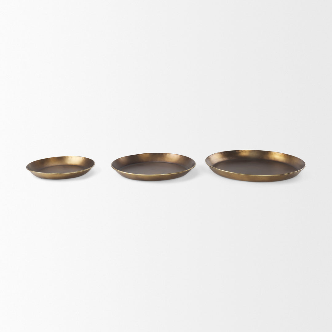 Eagan Brass Aluminium Tray Small Decor Mercana