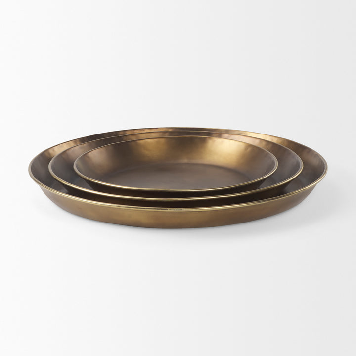 Eagan Brass Aluminium Tray Small Decor Mercana