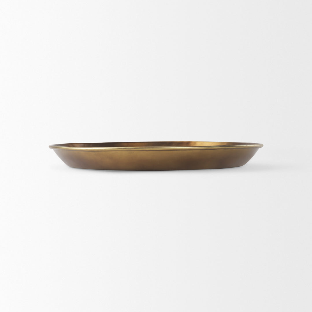 Eagan Brass Aluminium Tray Medium Decor Mercana