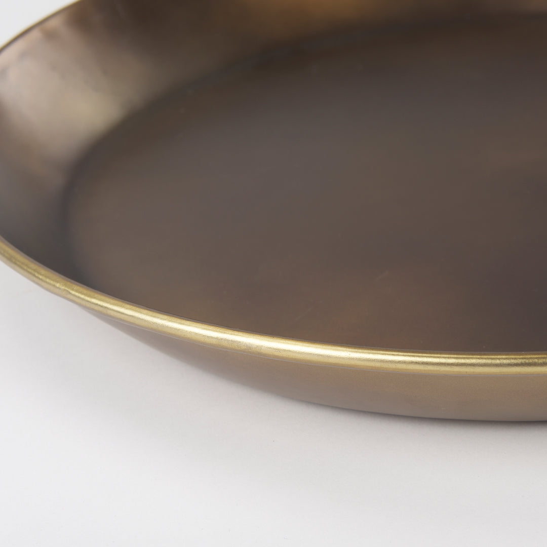 Eagan Brass Aluminium Tray Medium Decor Mercana