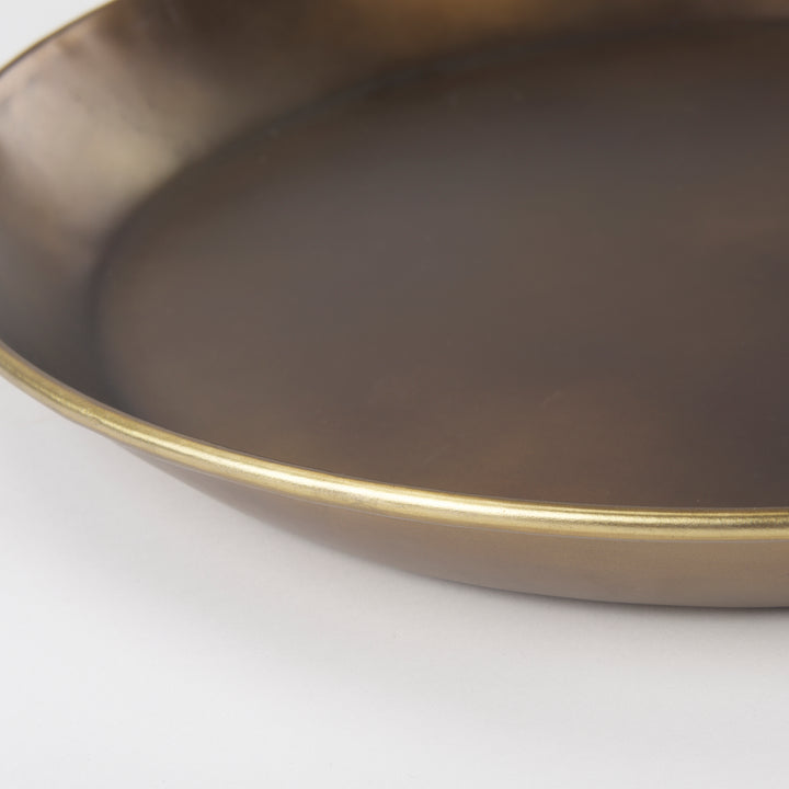 Eagan Brass Aluminium Tray Medium Decor Mercana