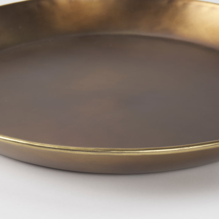 Eagan Brass Aluminium Tray Medium Decor Mercana