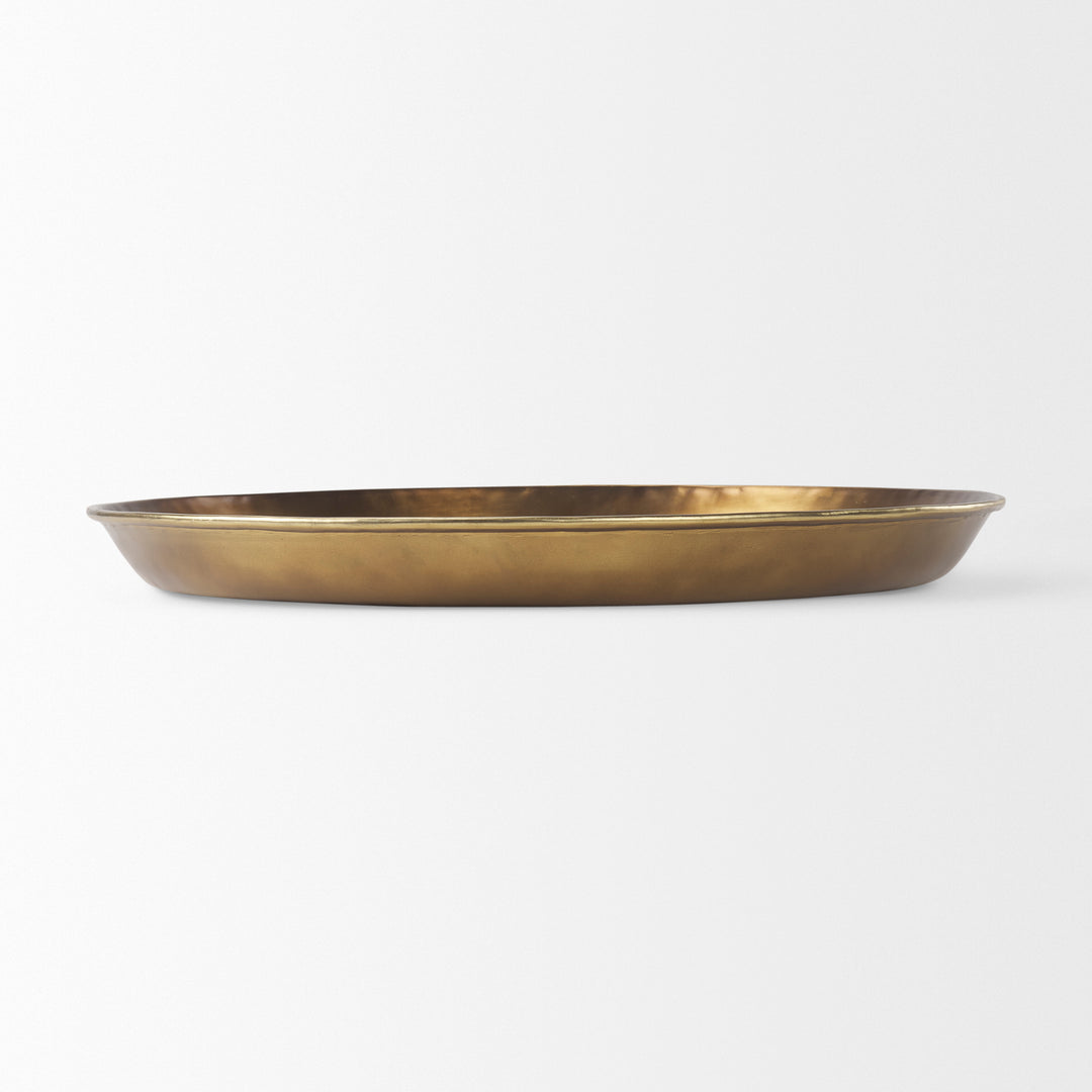 Eagan Brass Aluminium Tray Large Decor Mercana