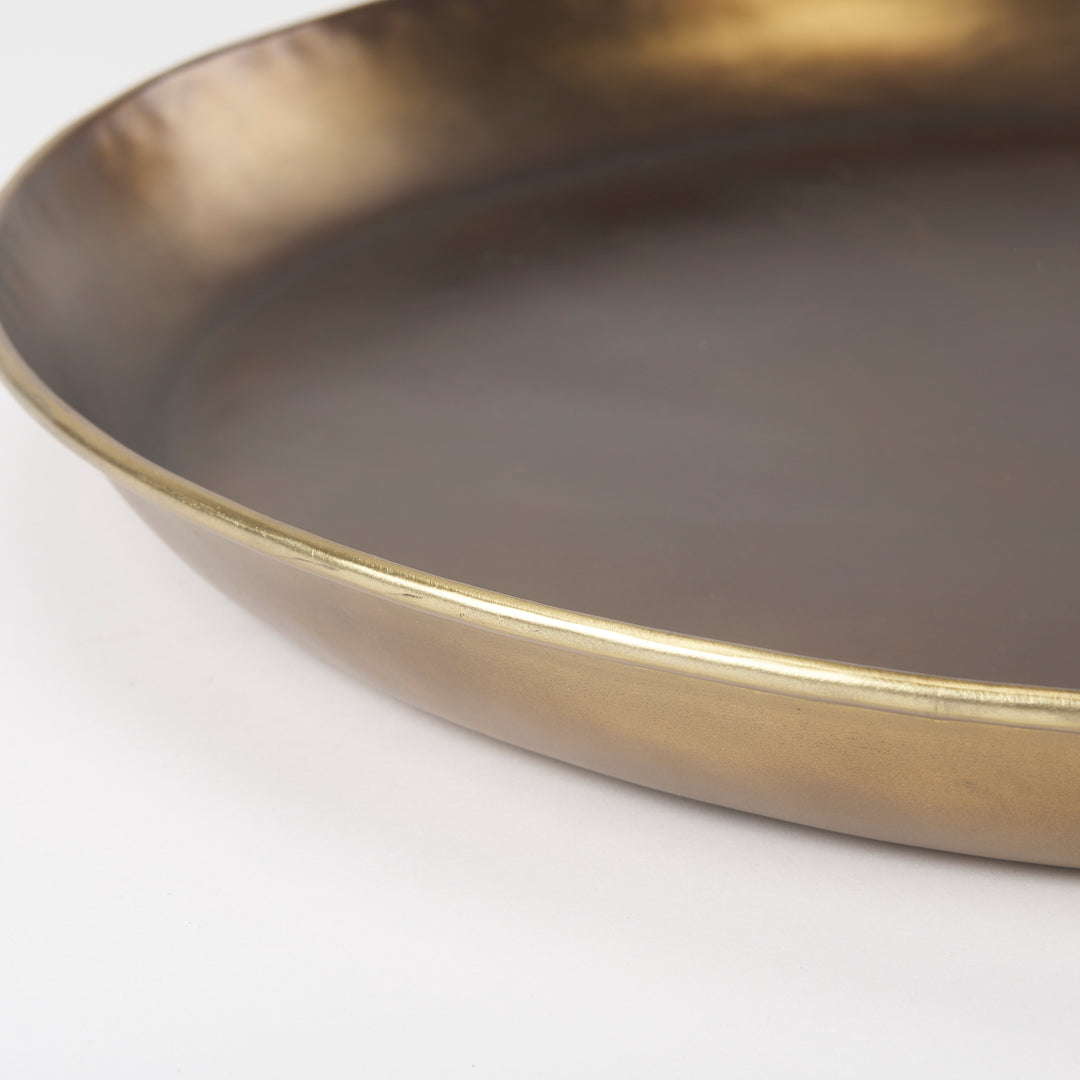 Eagan Brass Aluminium Tray Large Decor Mercana