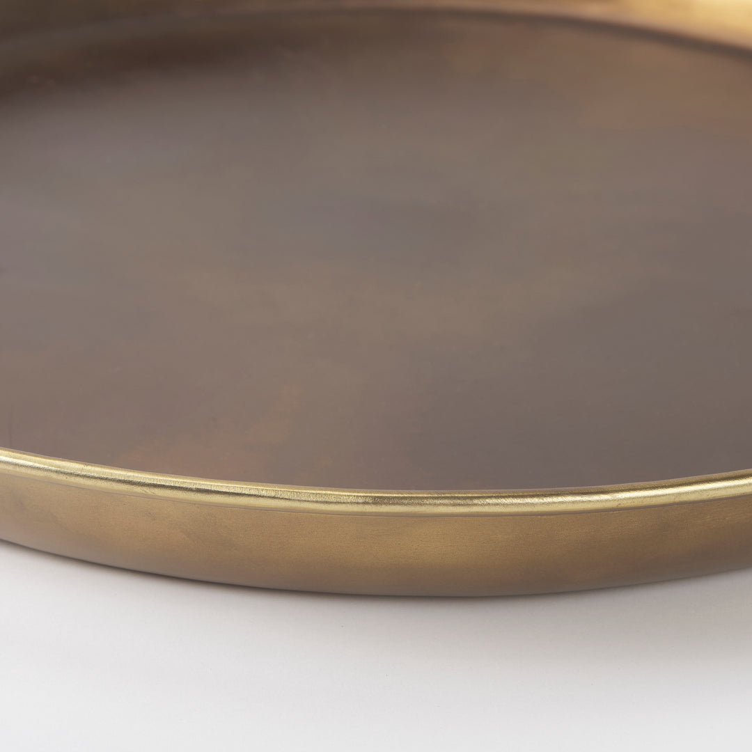 Eagan Brass Aluminium Tray Large Decor Mercana