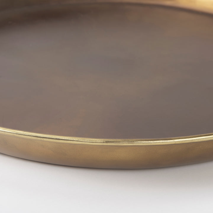 Eagan Brass Aluminium Tray Large Decor Mercana