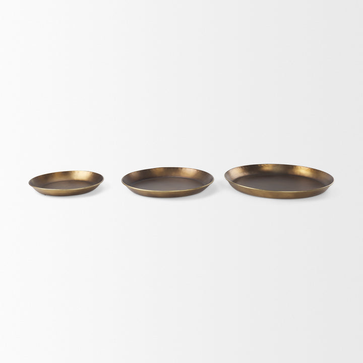 Eagan Brass Aluminium Tray Large Decor Mercana