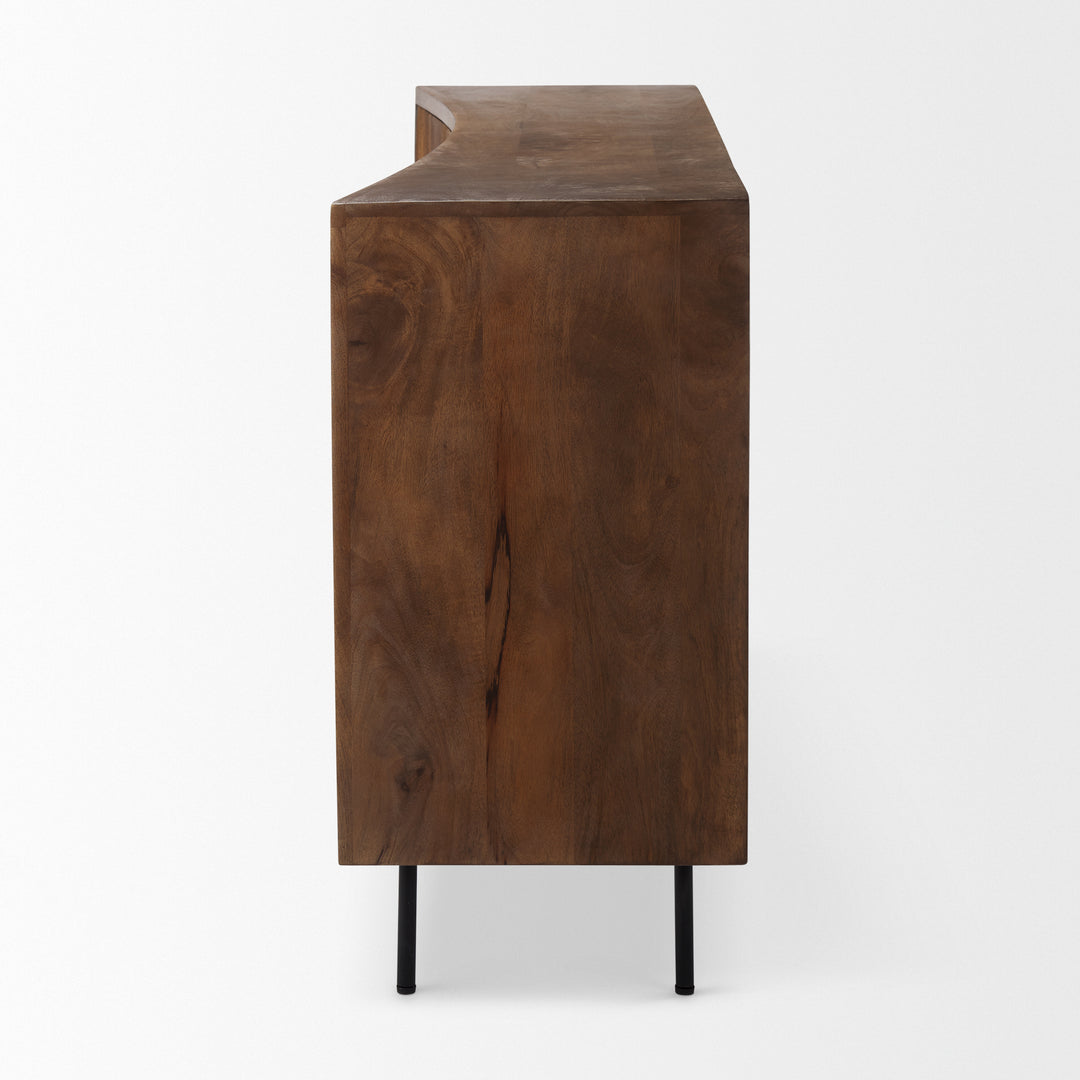 Lance Medium Brown Solid Wood Sideboard Dining Room Mercana
