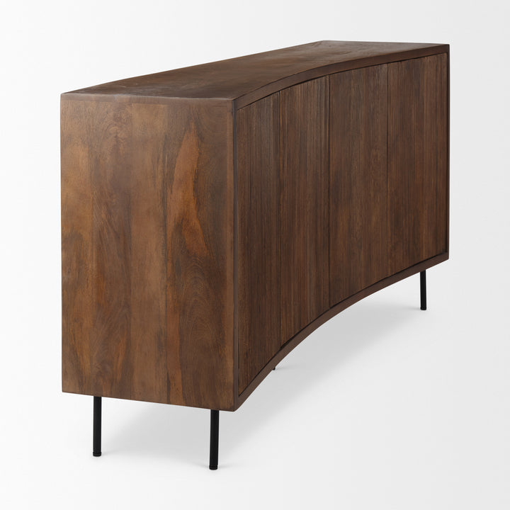 Lance Medium Brown Solid Wood Sideboard Dining Room Mercana