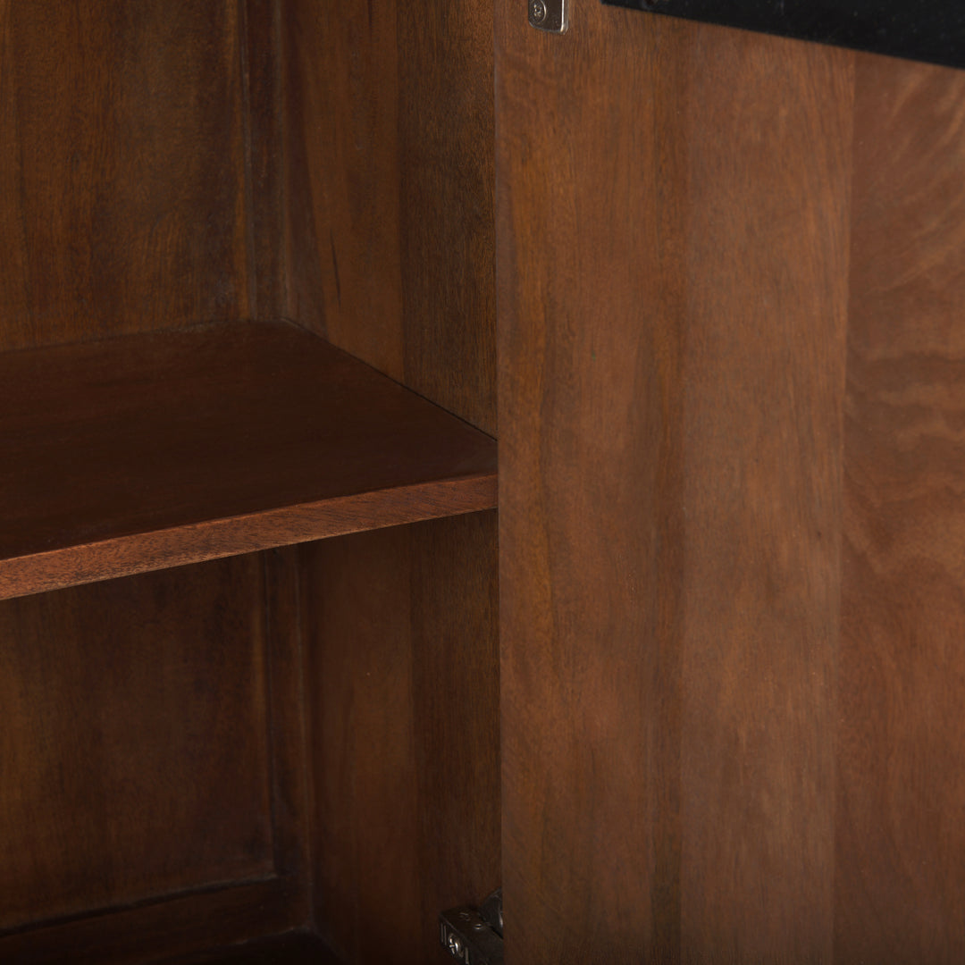 Lance Medium Brown Solid Wood Sideboard Dining Room Mercana