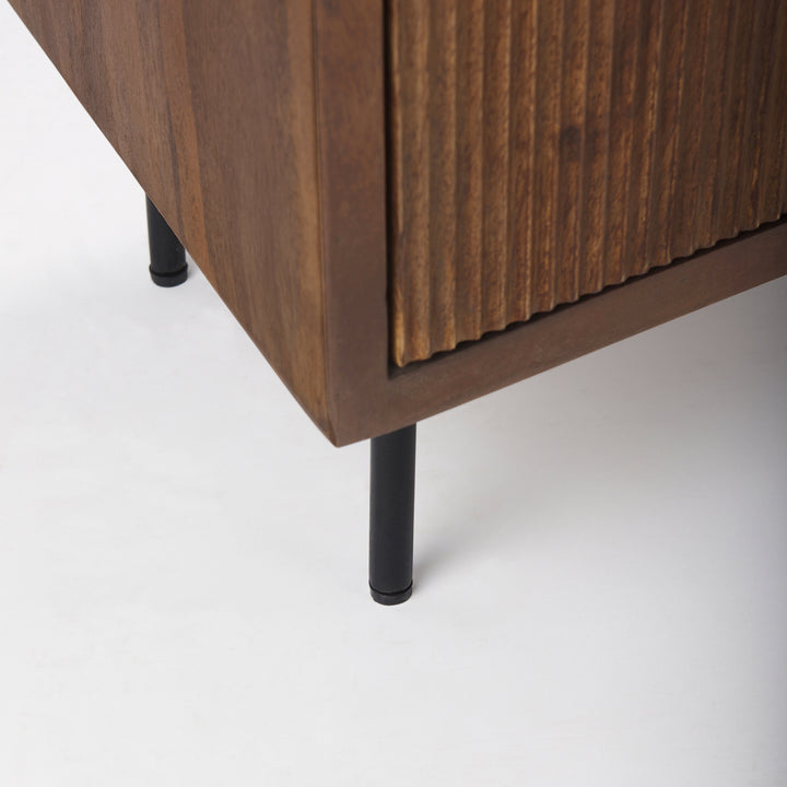 Lance Medium Brown Solid Wood Sideboard Dining Room Mercana