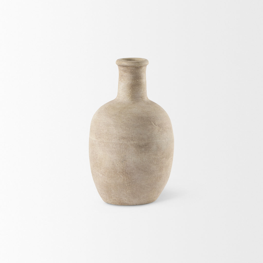 Zenni Warm Beige Ceramic Vase Decor Mercana