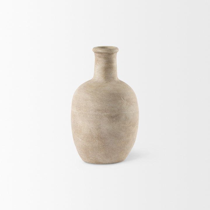 Zenni Warm Beige Ceramic Vase Decor Mercana