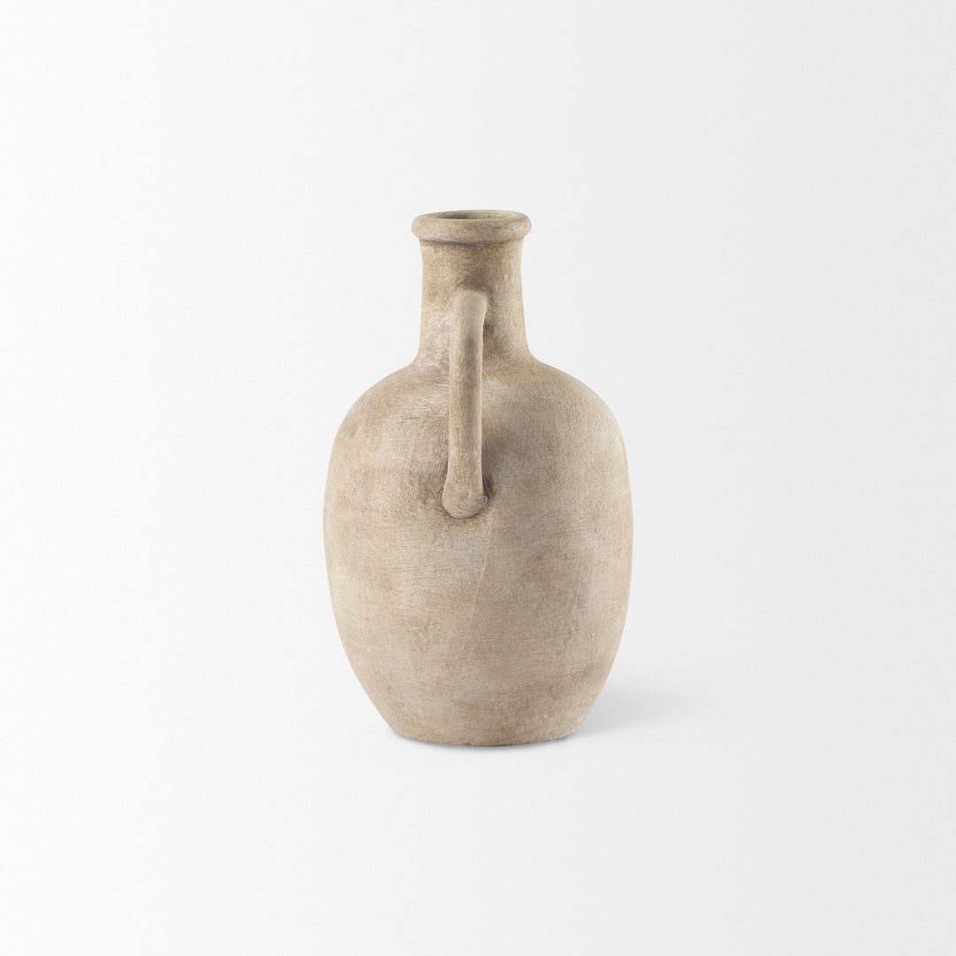 Zenni Warm Beige Ceramic Vase Decor Mercana