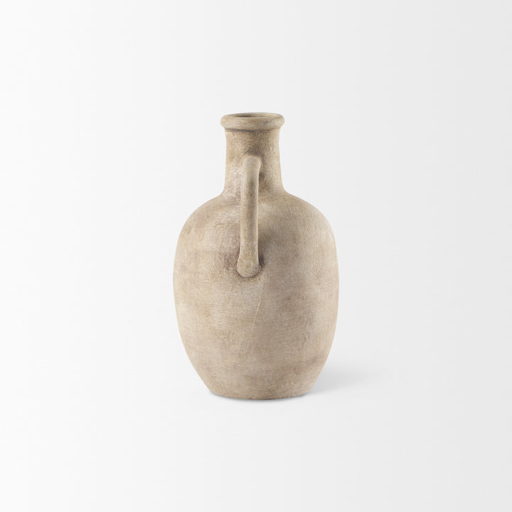 Zenni Warm Beige Ceramic Vase Decor Mercana