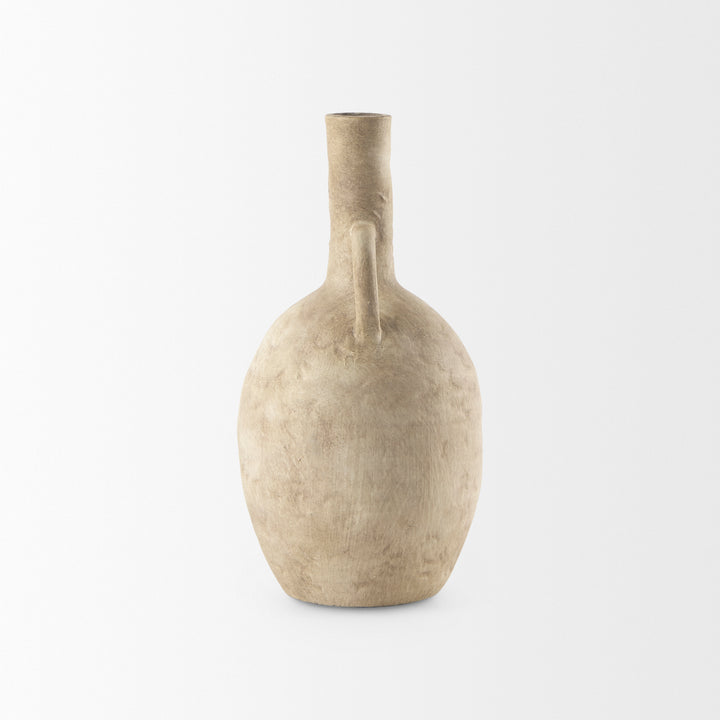 Zenni Warm Beige Ceramic Vase Decor Mercana