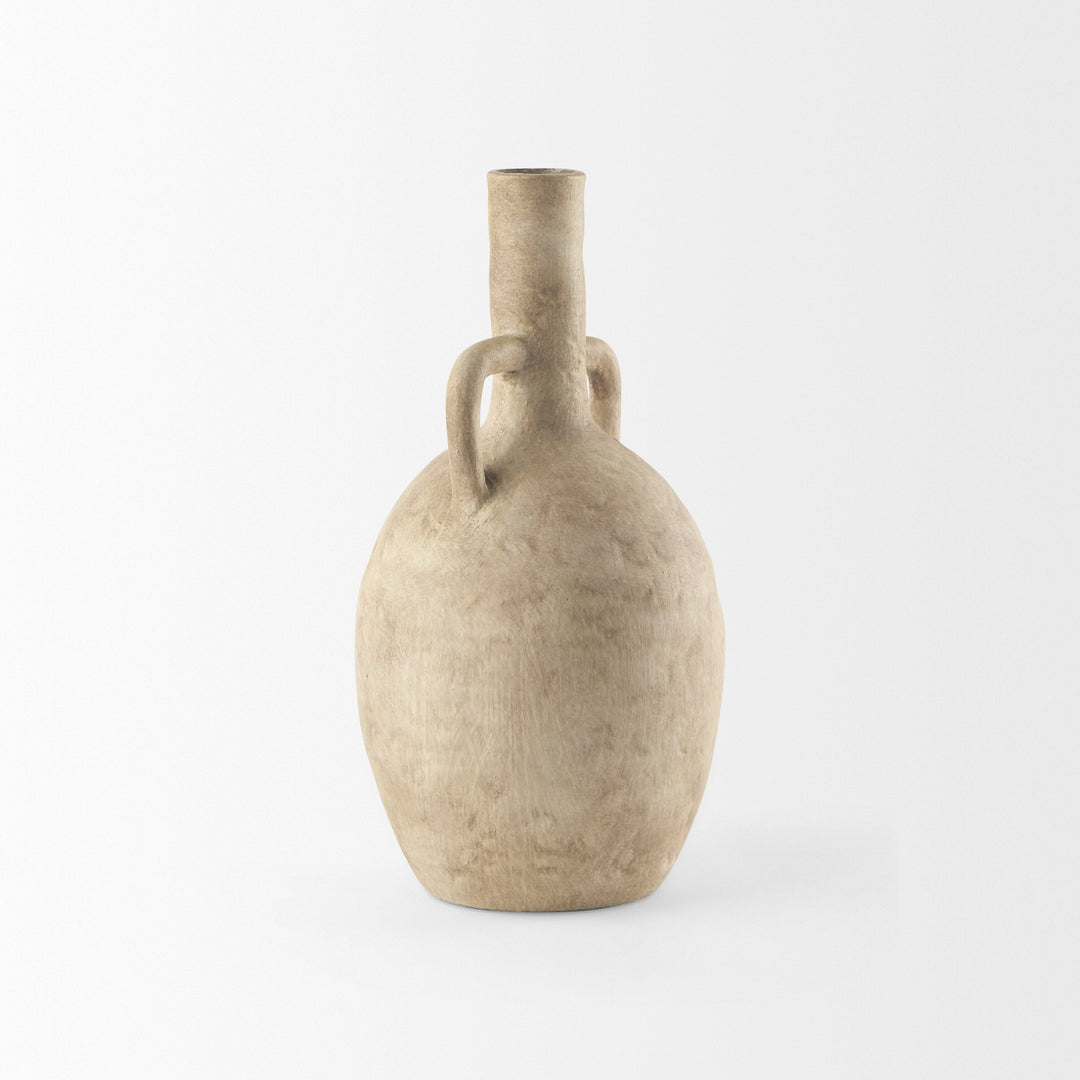 Zenni Warm Beige Ceramic Vase Decor Mercana